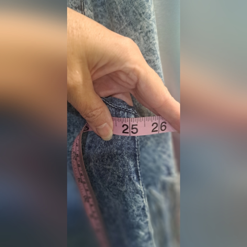 Thrill Jeans Button Front Destroyed Distressed De… - image 9